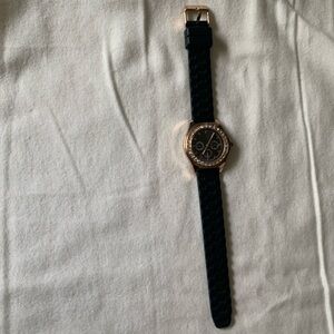 Icing stainless steel quartz watch black